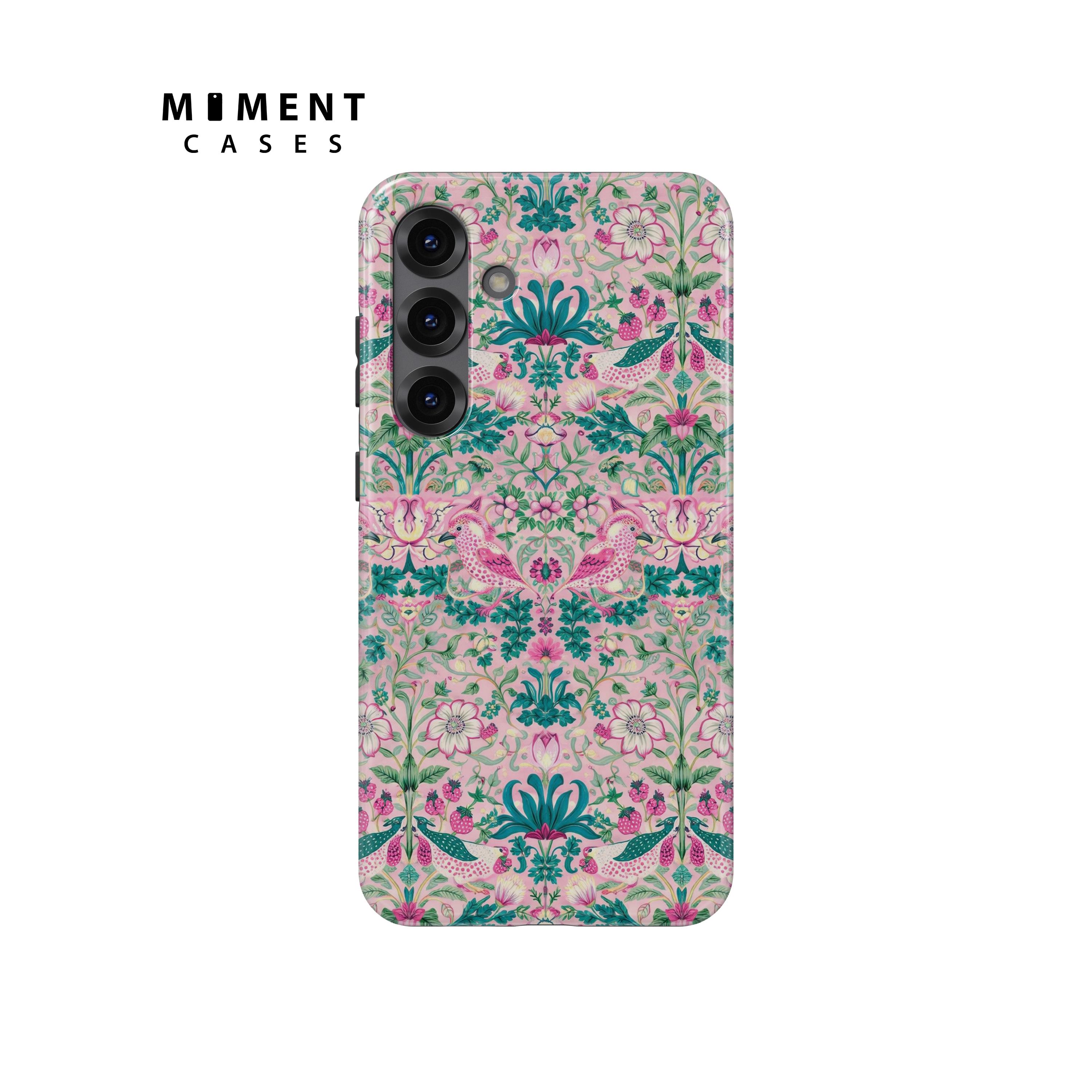 William Morris Strawberry Thief Coque de portable pour Galaxy S26, S26 Ultra, S25 Plus, S24 Ultra, S23, S22, S21, S20, Samsung S26