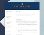 Executive Resume Template, Professional Resume, Executive CV Template, Cover Letter, References, Template for Pages, Resume Instant Download