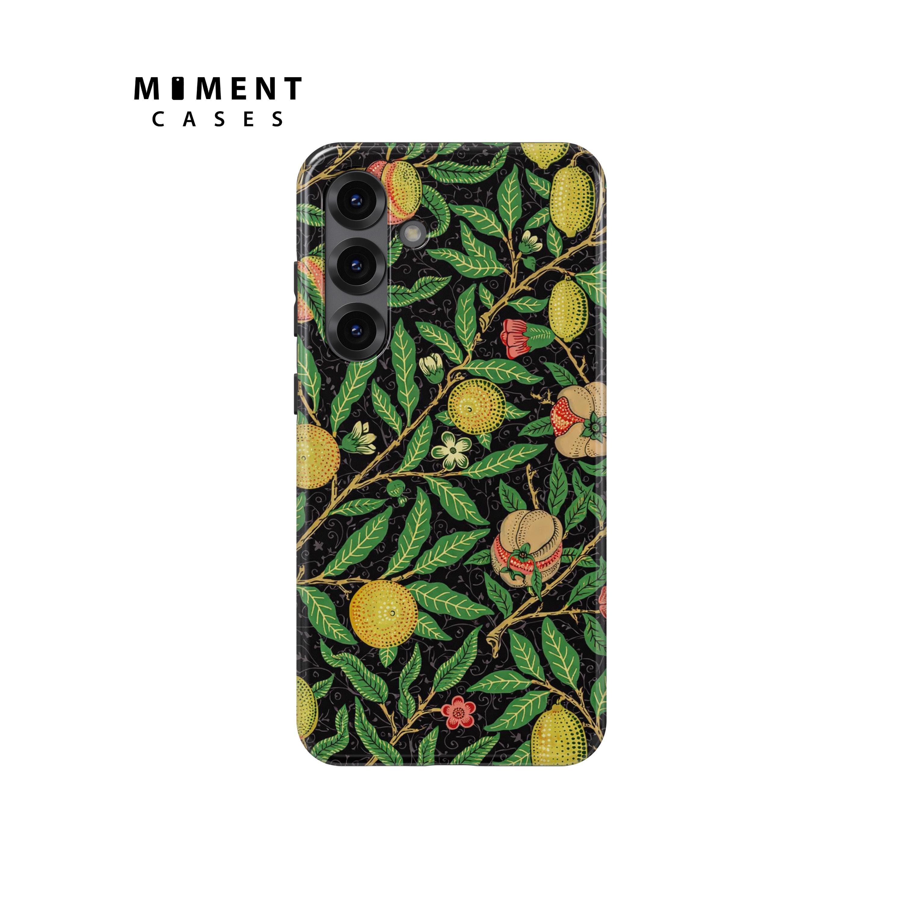 William Morris Fruit Coque de portable pour Galaxy S26, S26 Ultra, S25 Plus, S24 Ultra, S23, S22, S21, S20, Samsung S26