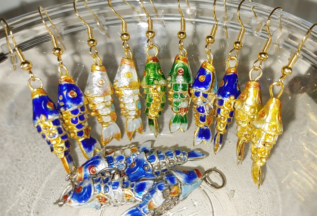 匿名配送】ビンテージ 魚 ピアス