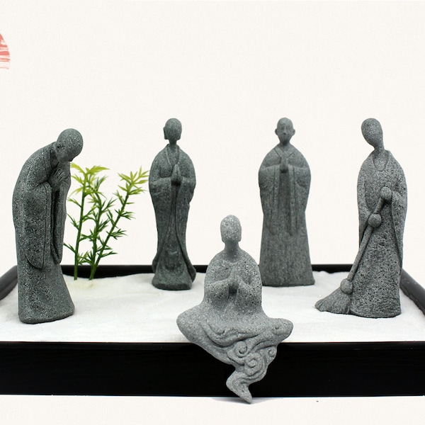 Mini Monk Statue - Bonsai Zen Garden Decor - Meditating Blessing  Buddha Decor - Zen Decor Aquarium