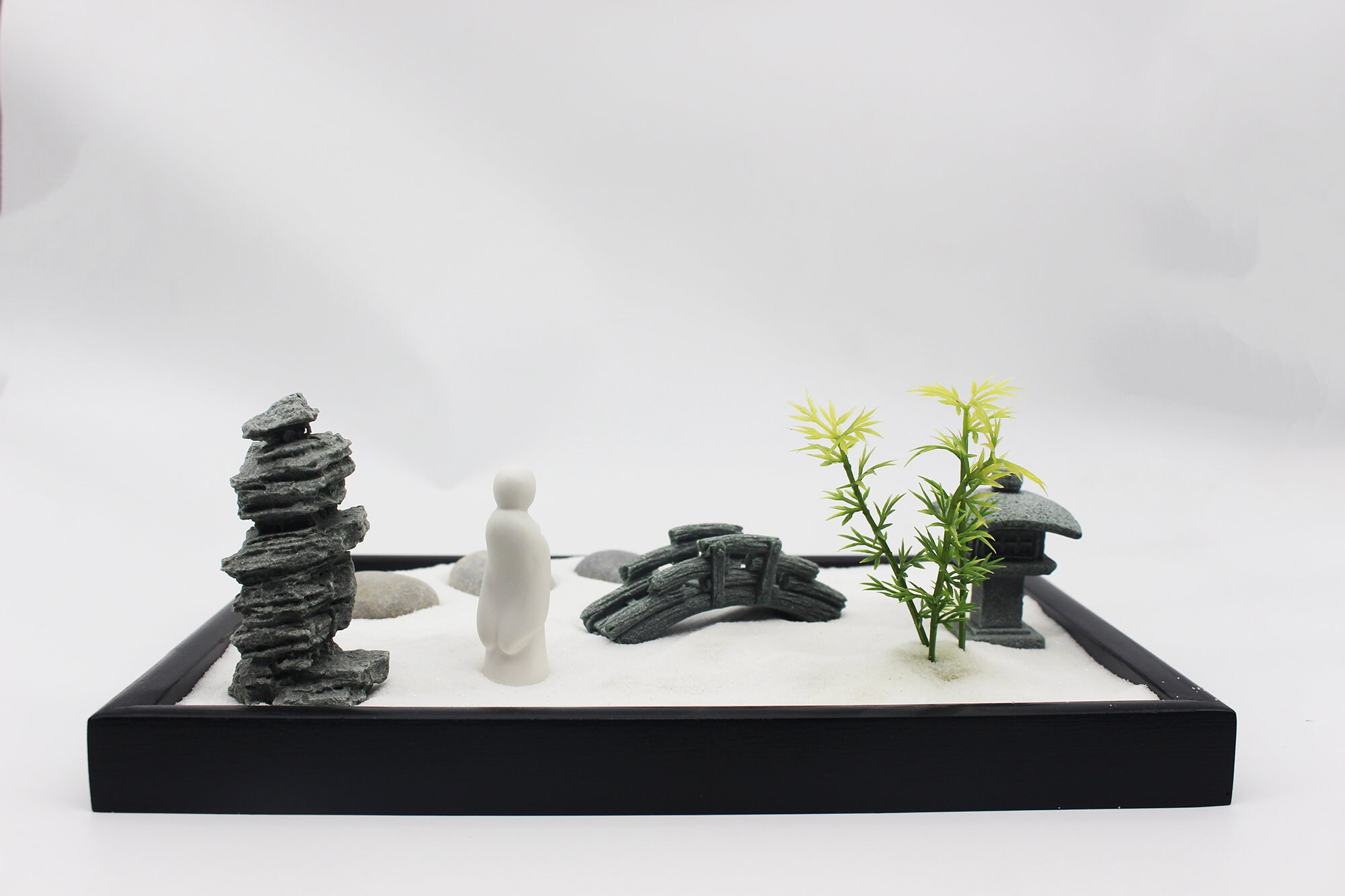 Japanese Zen Garden Kit Japanese Desk Decor Temple Monk Etsy Australia