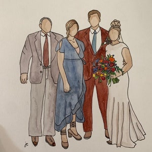 custom, personalized watercolor portrait - turn your photos into art! | gifts birthday wedding anniversary baby shower graduation
