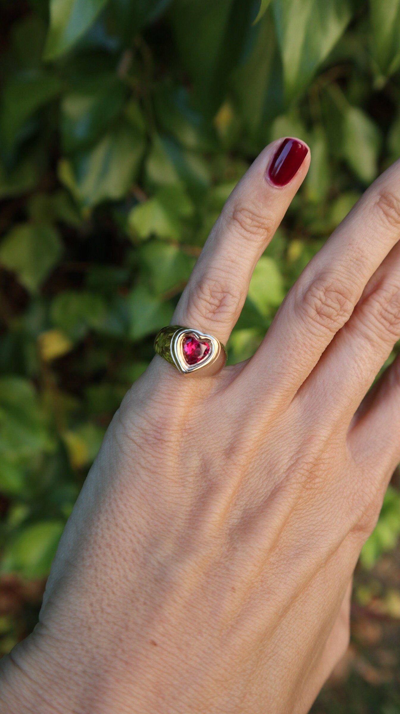 Beautiful Heart Ring in Gold or Silver With the Gemstone of