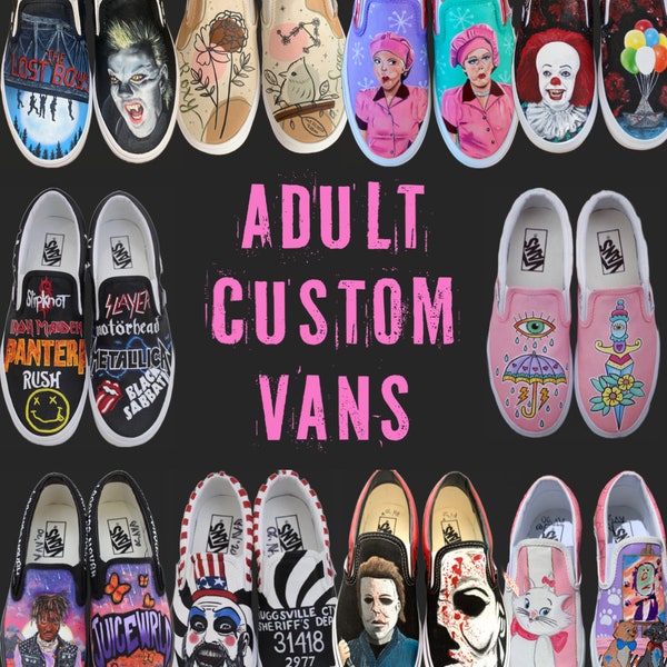 Custom Vans / Custom Painted Shoes / Hand Painted / Made to Order / Custom Shoes / Personalized Gift