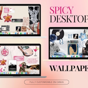 SPICY DESKTOP HINTERGRUNDBILDER für Mac und Windows| Dreierset | Pinterest Mädchen | 2025 | Produktivität Macbook Desktop Wallpaper Trending