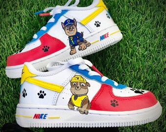 Hand-Painted Paw Patrol Custom Sneakers Airforces Children Infant Toddler Kid's Shoes