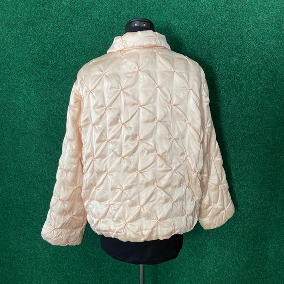 vintage cropped silk quilted jacket by Neiman Mar… - image 3