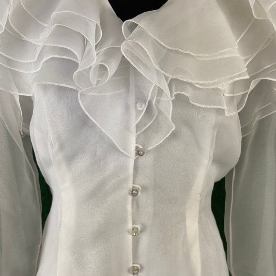 vintage 1990s blouse by Claude Bennett - volumino… - image 5