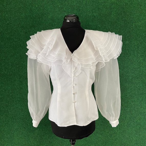 vintage 1990s blouse by Claude Bennett - volumino… - image 1