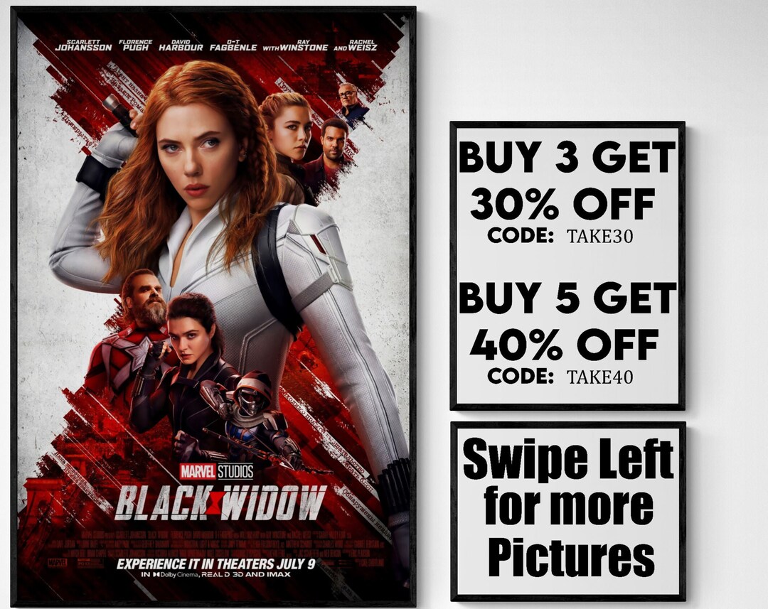 Black Widow Movie/show Poster Wall Art Printed & Shipped 1295 - Etsy ...