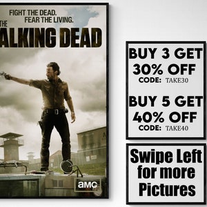 TWD Art Print Promo Poster AMC The Walking Dead Series Zombie Wall Decor  Gift