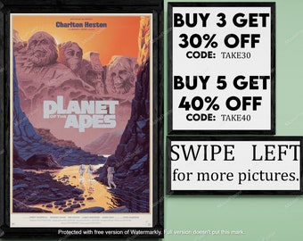 Planet of the apes - movie/show poster wall art - printed & shipped #205