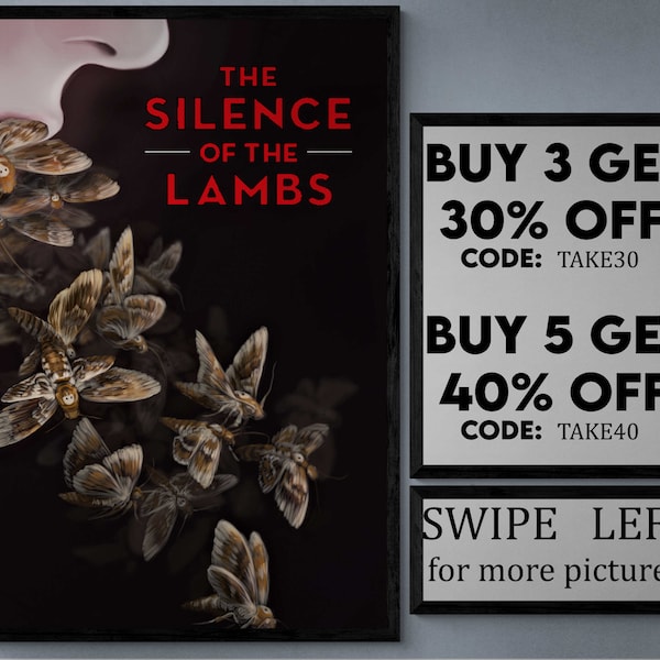 The silence of the lambs - movie/show poster wall art - printed & shipped #683