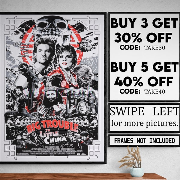 Big trouble in little china   - movie/show poster wall art - printed & shipped #1443