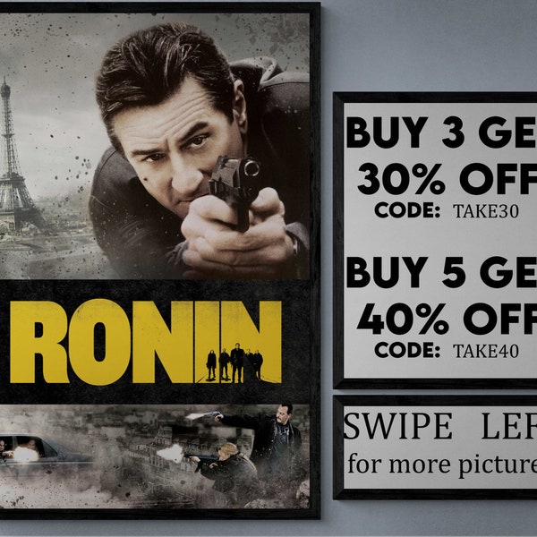 Ronin - movie/show poster wall art - printed & shipped #1035