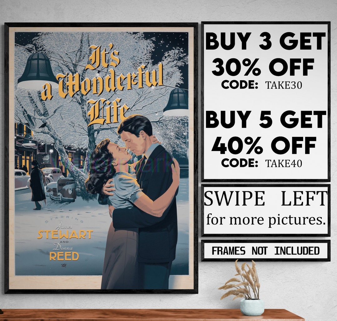 Its a Wonderful Life Movie/show Poster Wall Art Printed & Shipped 1574 ...