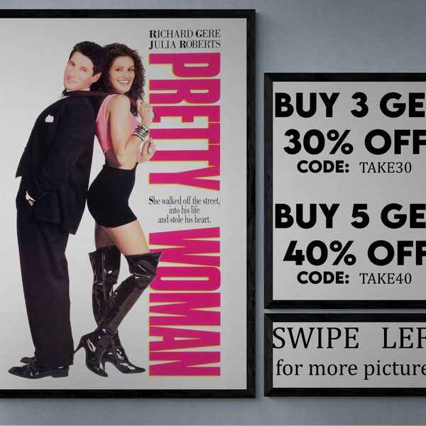 Pretty woman - movie/show poster wall art - printed & shipped #629