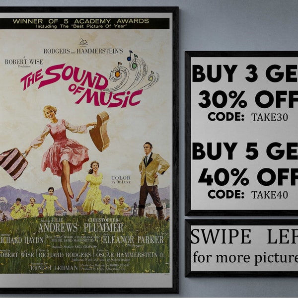 The sound of music - movie/show poster wall art - printed & shipped #635