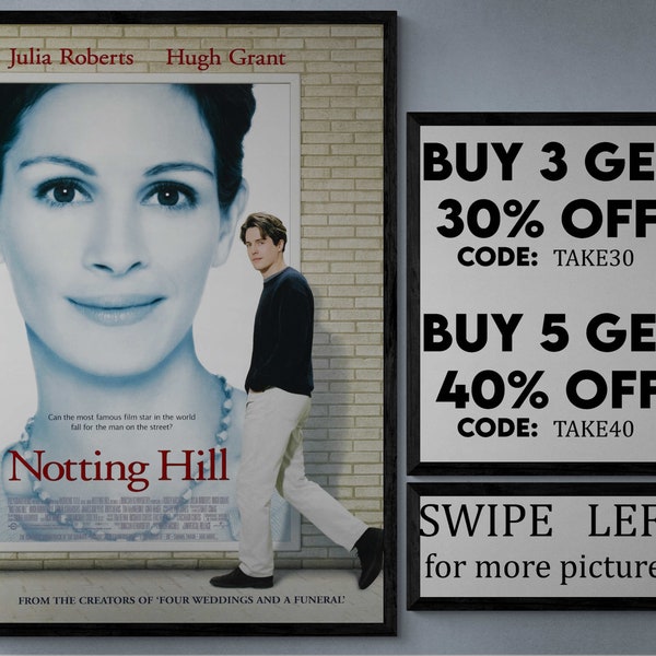 Notting hill - movie/show poster wall art - printed & shipped #622