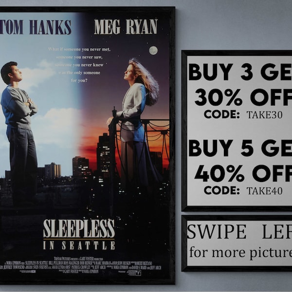 Sleepless in seattle - movie/show poster wall art - printed & shipped #633