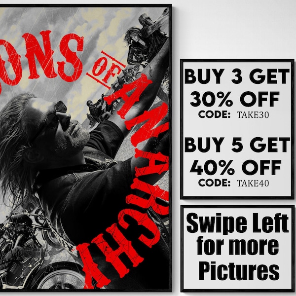 Sons of anarchy - movie/show poster wall art - printed & shipped #1098