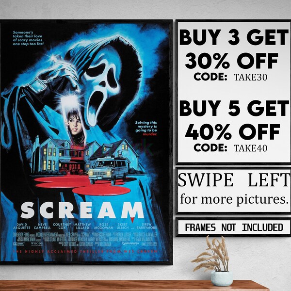 Scream - movie/show poster wall art - printed & shipped #1709