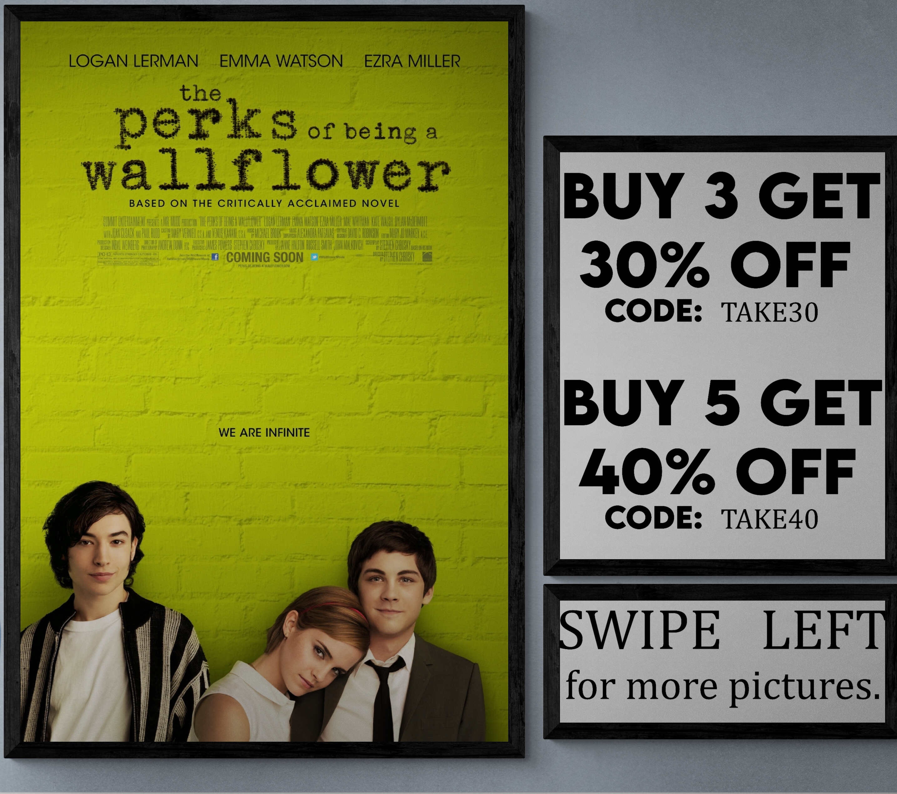 The Perks of Being a Wallflower Movie/show Poster Wall Art Printed &  Shipped 730 -  Sweden