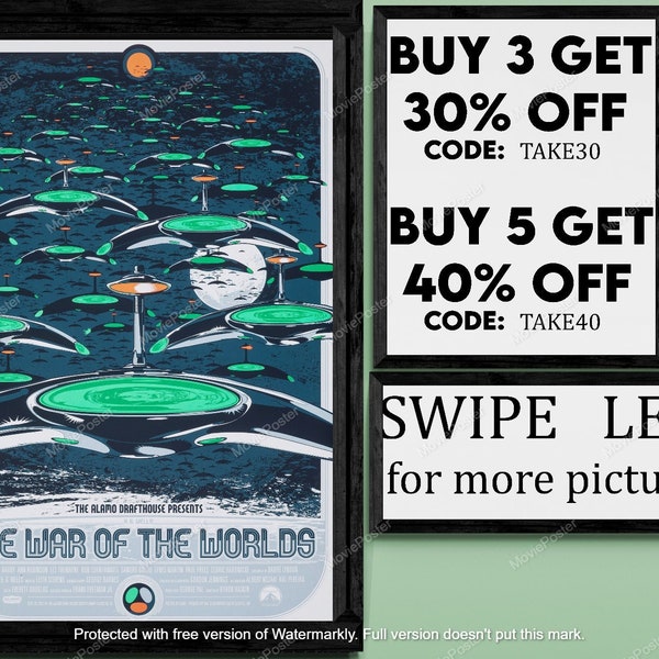 The war of the worlds - movie/show poster wall art - printed & shipped #346