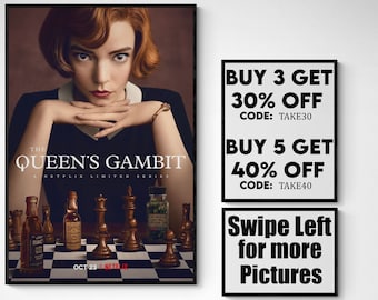 The queens gambit - movie/show poster wall art - printed & shipped #1109