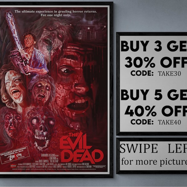 The evil dead - movie/show poster wall art - printed & shipped #680