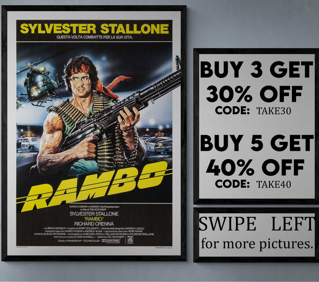 Rambo Movie/show Poster Wall Art Printed & Shipped 1021 - Etsy UK