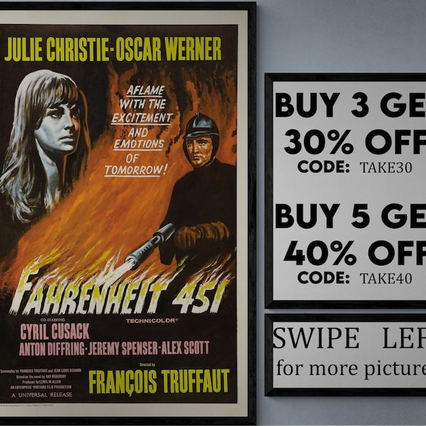 Fahrenheit 451 - movie/show poster wall art - printed & shipped #555