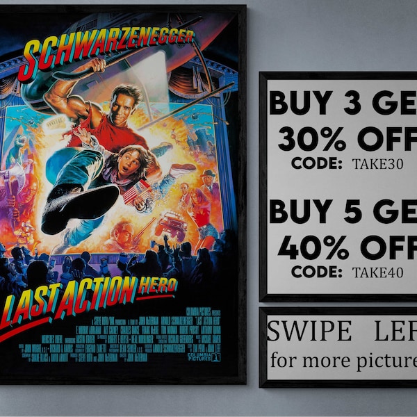 Last action hero - movie/show poster wall art - printed & shipped #985