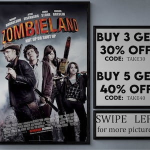 Zombieland - movie/show poster wall art - printed & shipped #937