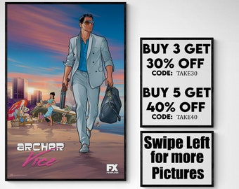 Archer - movie/show poster wall art - printed & shipped #1217