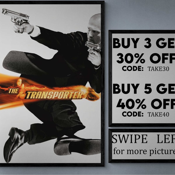 The transporter - movie/show poster wall art - printed & shipped #1040