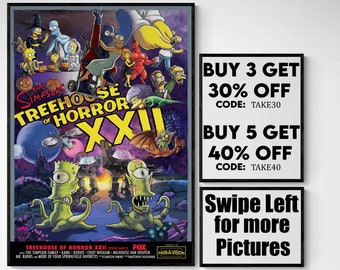 The simpsons treehouse of horror - movie/show poster wall art - printed & shipped #1211