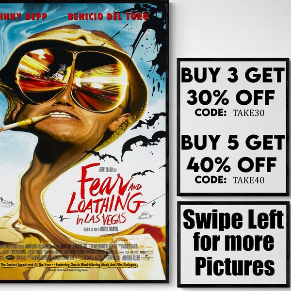 Fear and loathing in las vegas - movie/show poster wall art - printed & shipped #1073