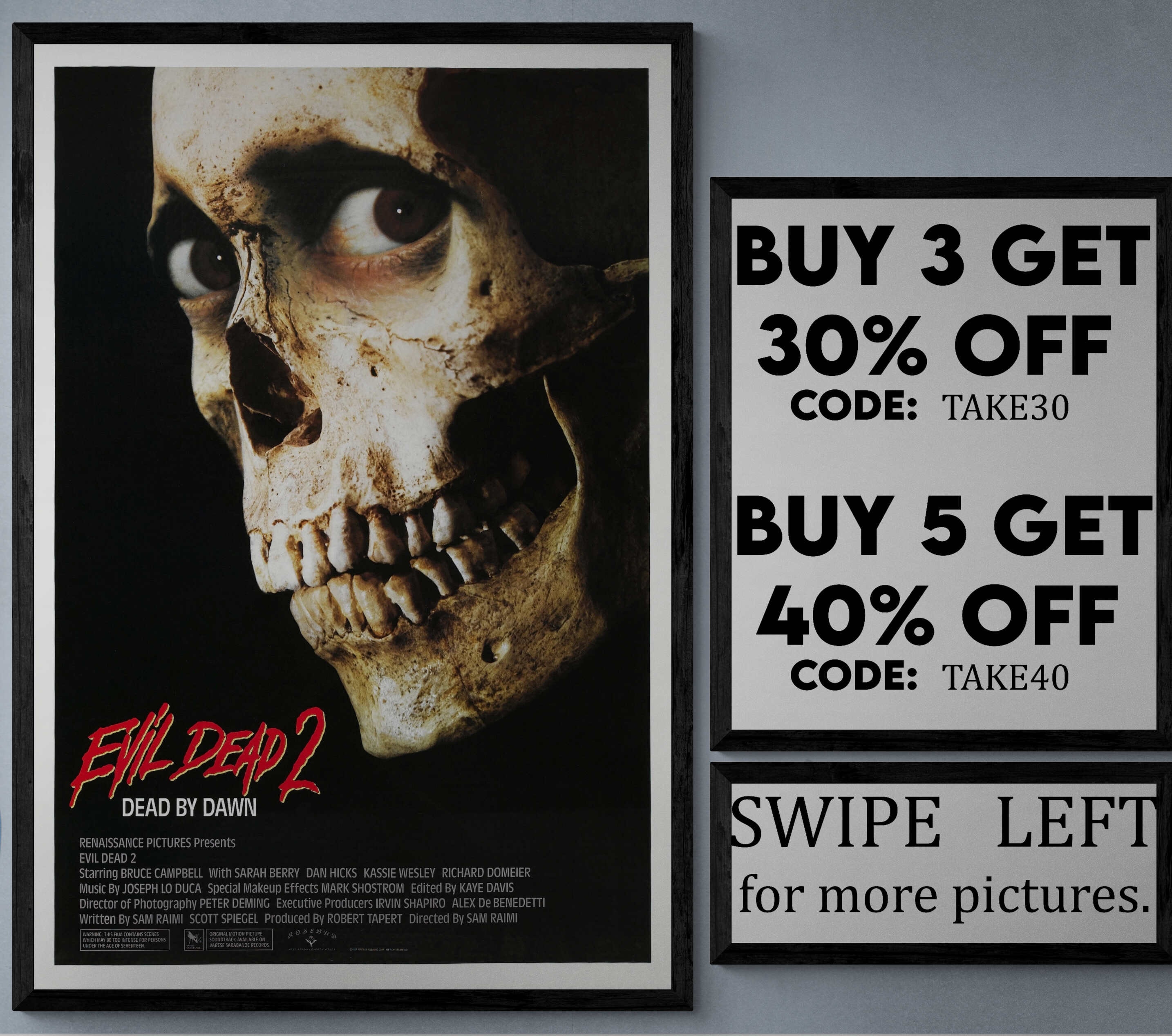 Evil Dead 2 Movie/show Poster Wall Art Printed & Shipped 