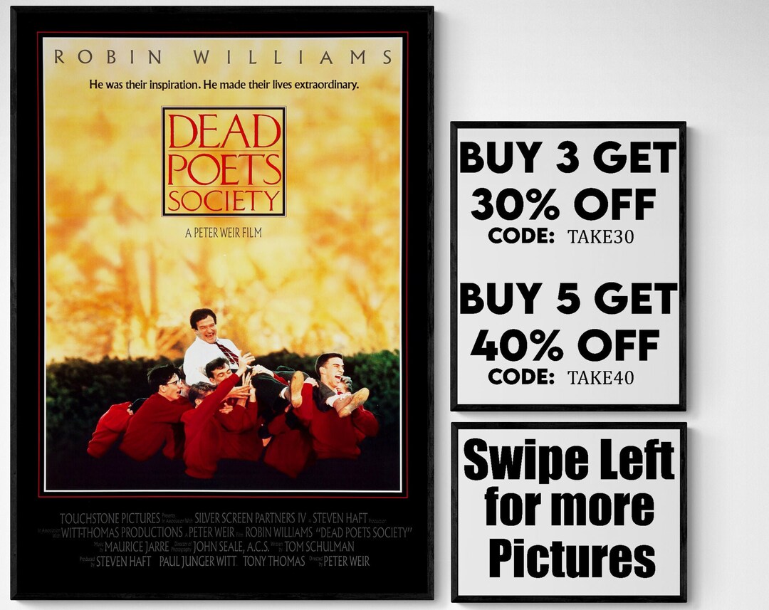 Dead Poets Society Movie/show Poster Wall Art Printed & Shipped 1100 - Etsy