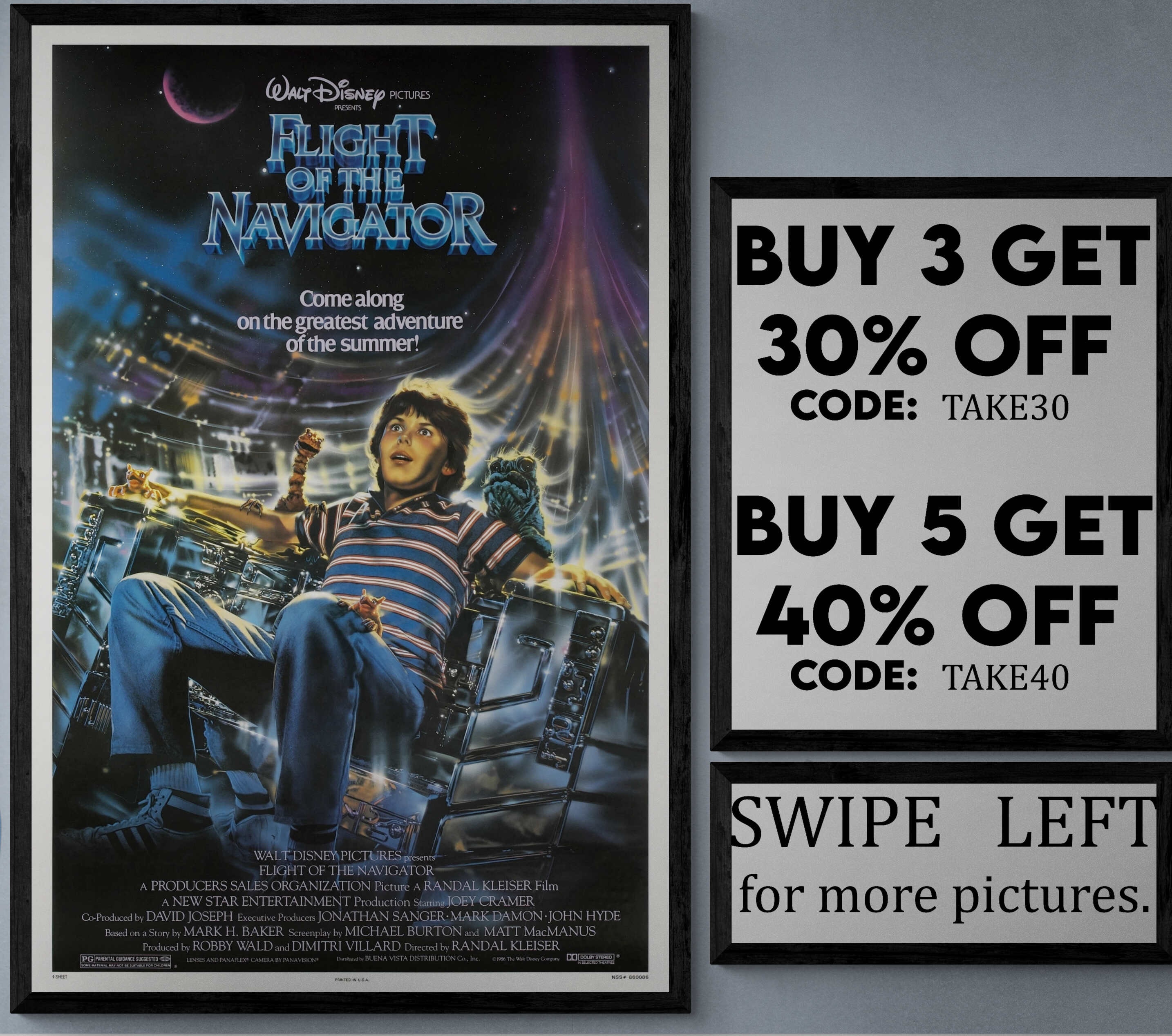 Buy Flight of the Navigator Movie/show Poster Wall Art Printed