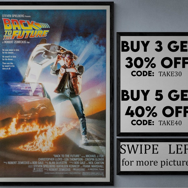 Back to the future part 1 - movie/show poster wall art - printed & shipped #957