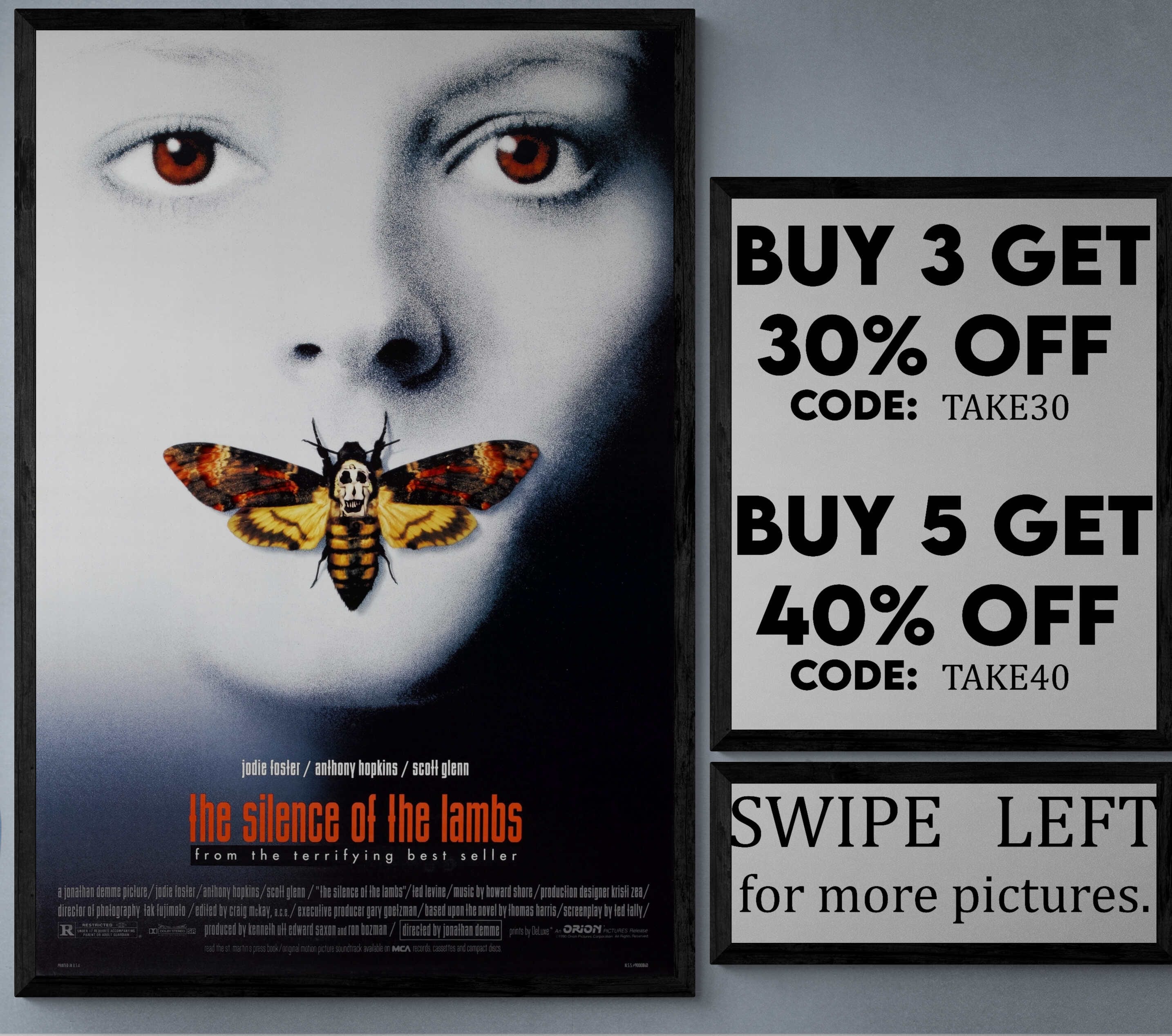 The Silence of the Lambs Movie/show Poster Wall Art Etsy