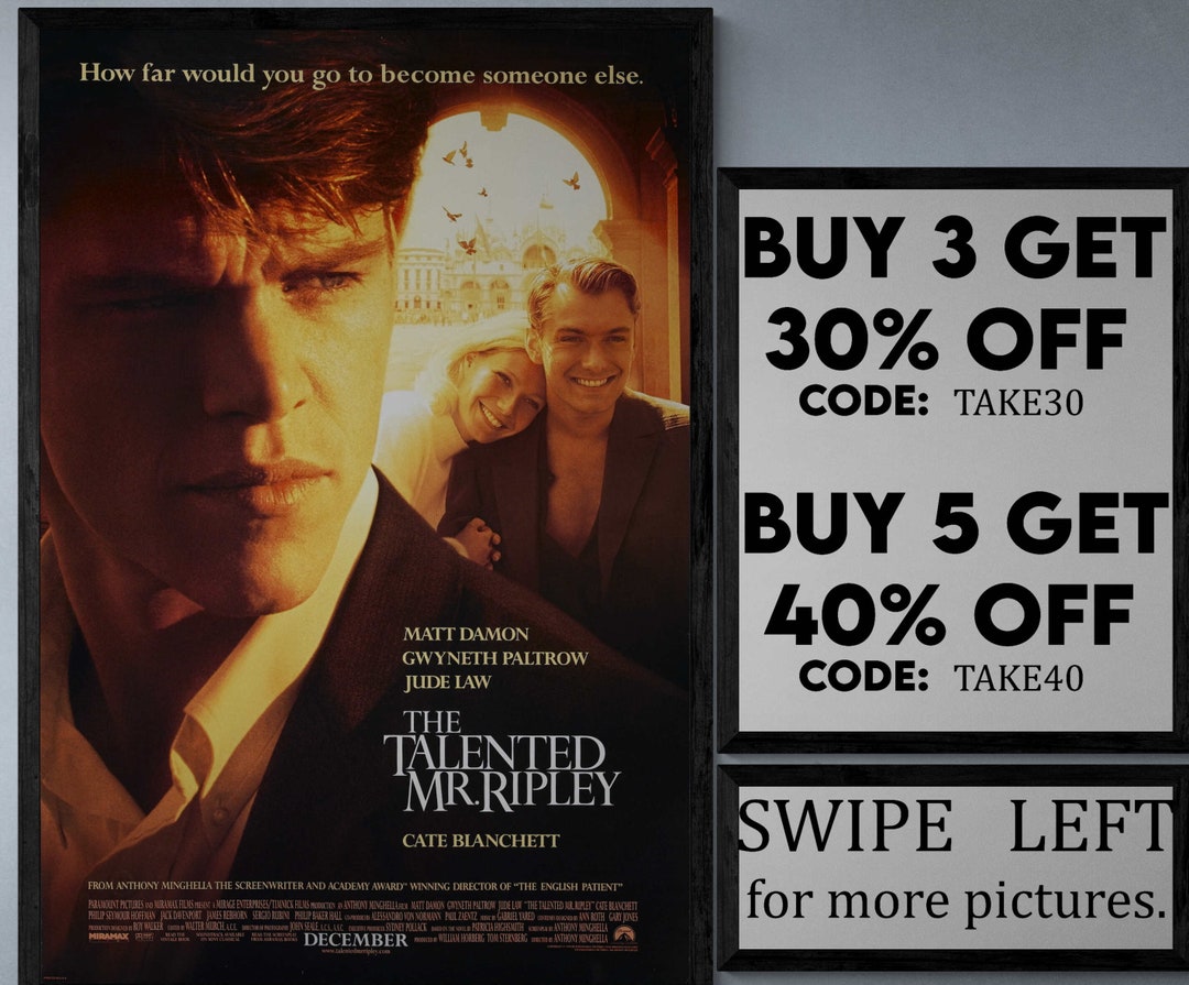 The Talented Mr Ripley Movie/show Poster Wall Art Printed & Shipped 510 Etsy