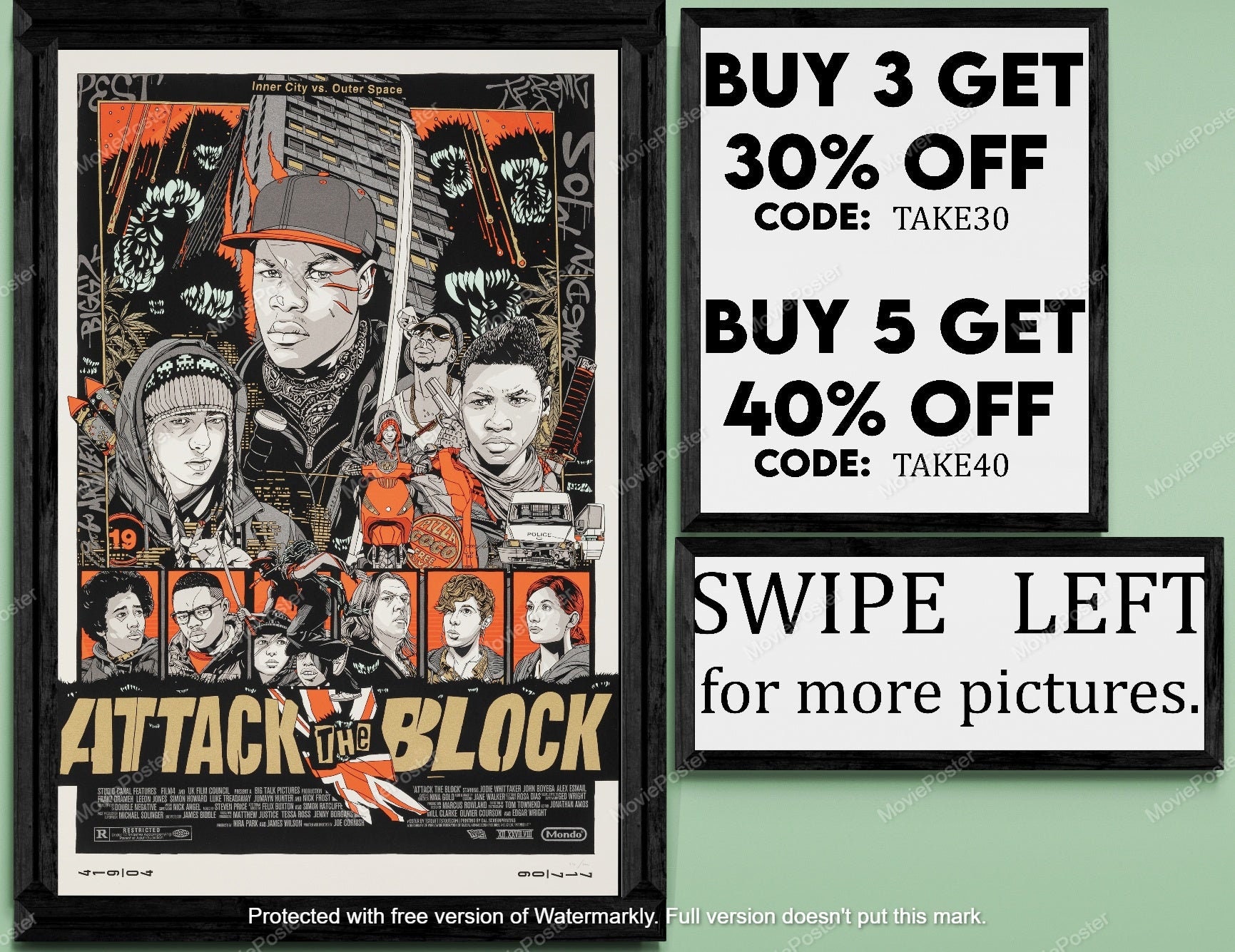 posters Attack The Block Movie 61cm x 91cm 24inx36in : : Home &  Kitchen