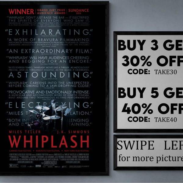 Whiplash - movie/show poster wall art - printed & shipped #749