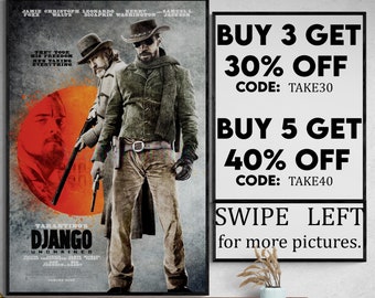 Django unchained - movie/show poster wall art - printed & shipped #1533