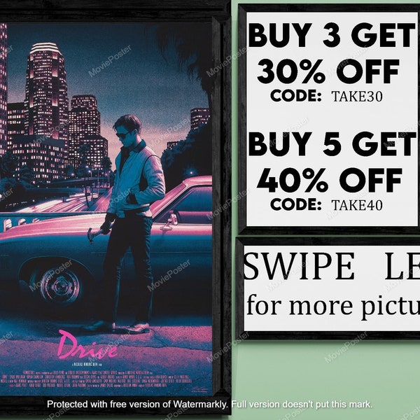 Drive - movie/show poster wall art - printed & shipped #094