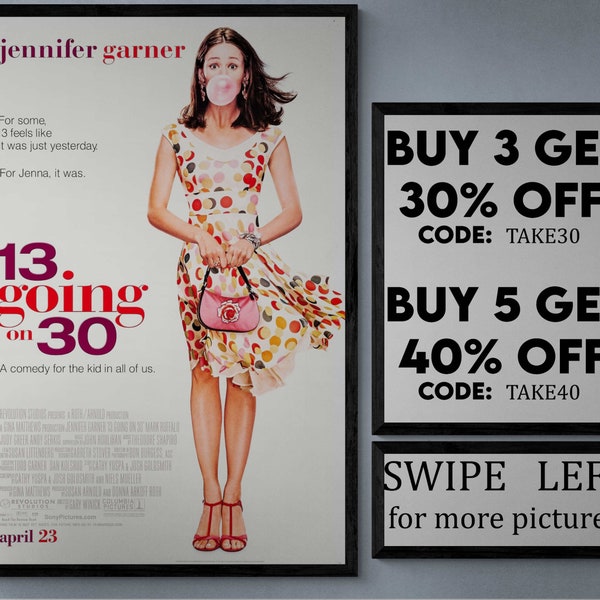 13 going on 30 - movie/show poster wall art - printed & shipped #930